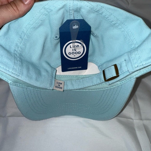 Life Is Good NWT Light Blue Aloha Cotton Baseball Cap - Picture 5 of 11